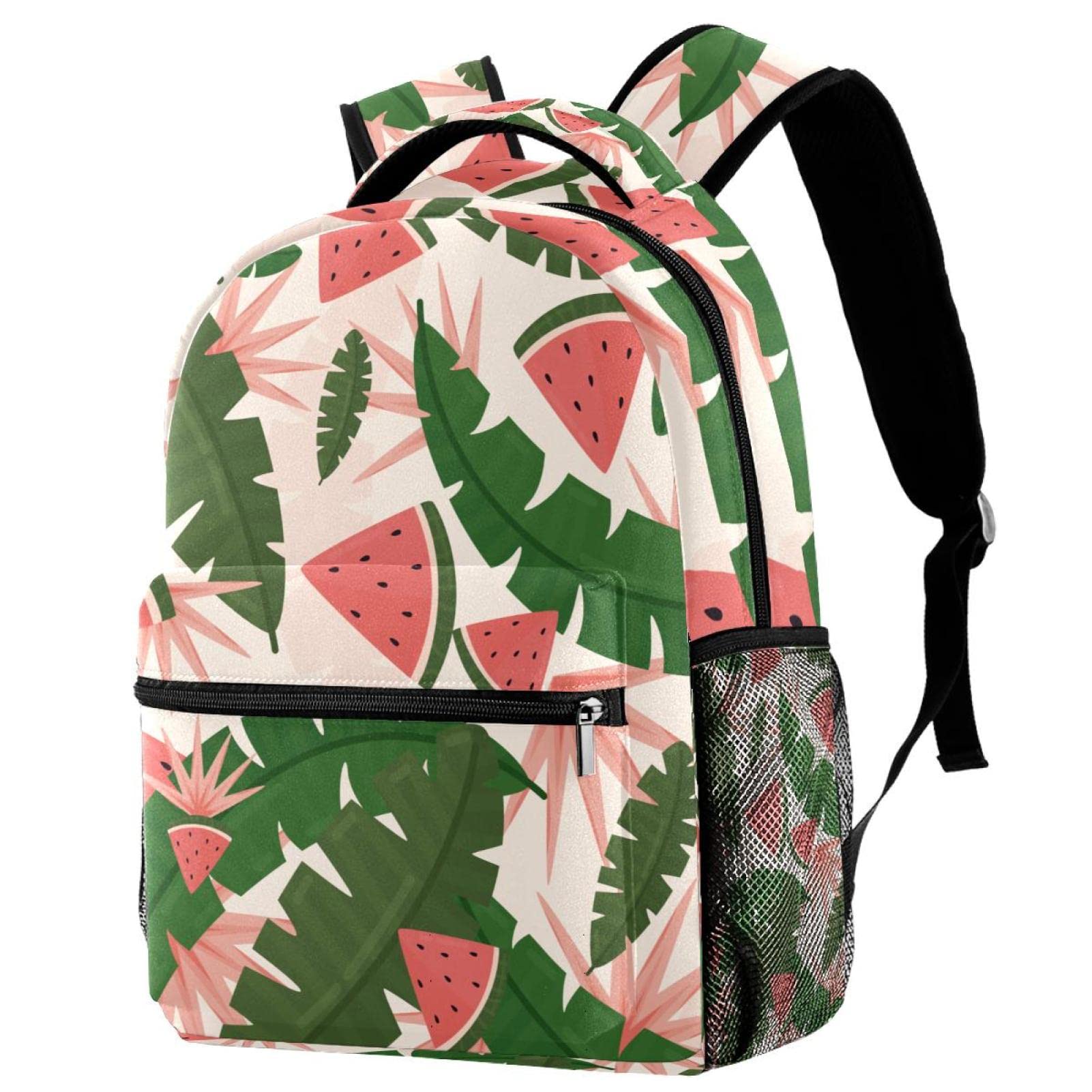 Tropical Leaves Watermelon Laptop Backpack for Women - School, College & Travel
