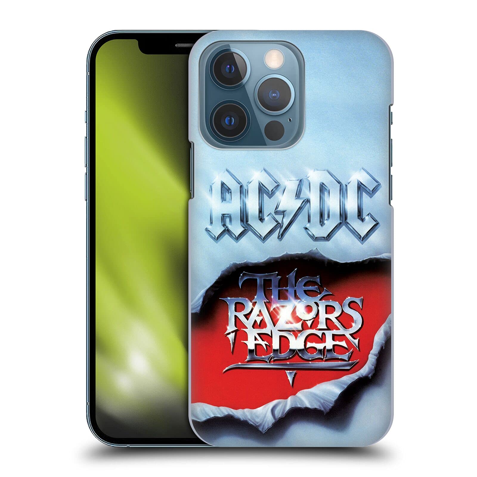 Officially Licensed AC/DC The Razors Edge Album Art Hard Back Case for iPhone 13 Pro - Durable Protective Cover for Music Fans | Perfect for Concerts, Gifts & Everyday Use