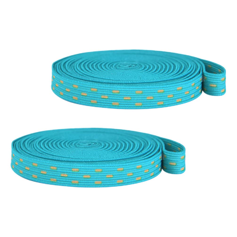 2-Pack Kids Elastic Jump Rope - Chinese Style Fitness Game Stretchy Skipping Rope for Indoor & Outdoor Play - Exercise Toy with Rubber Bands for Children (Blue) - Perfect for Playground, Gym Class, and Backyard Fun
