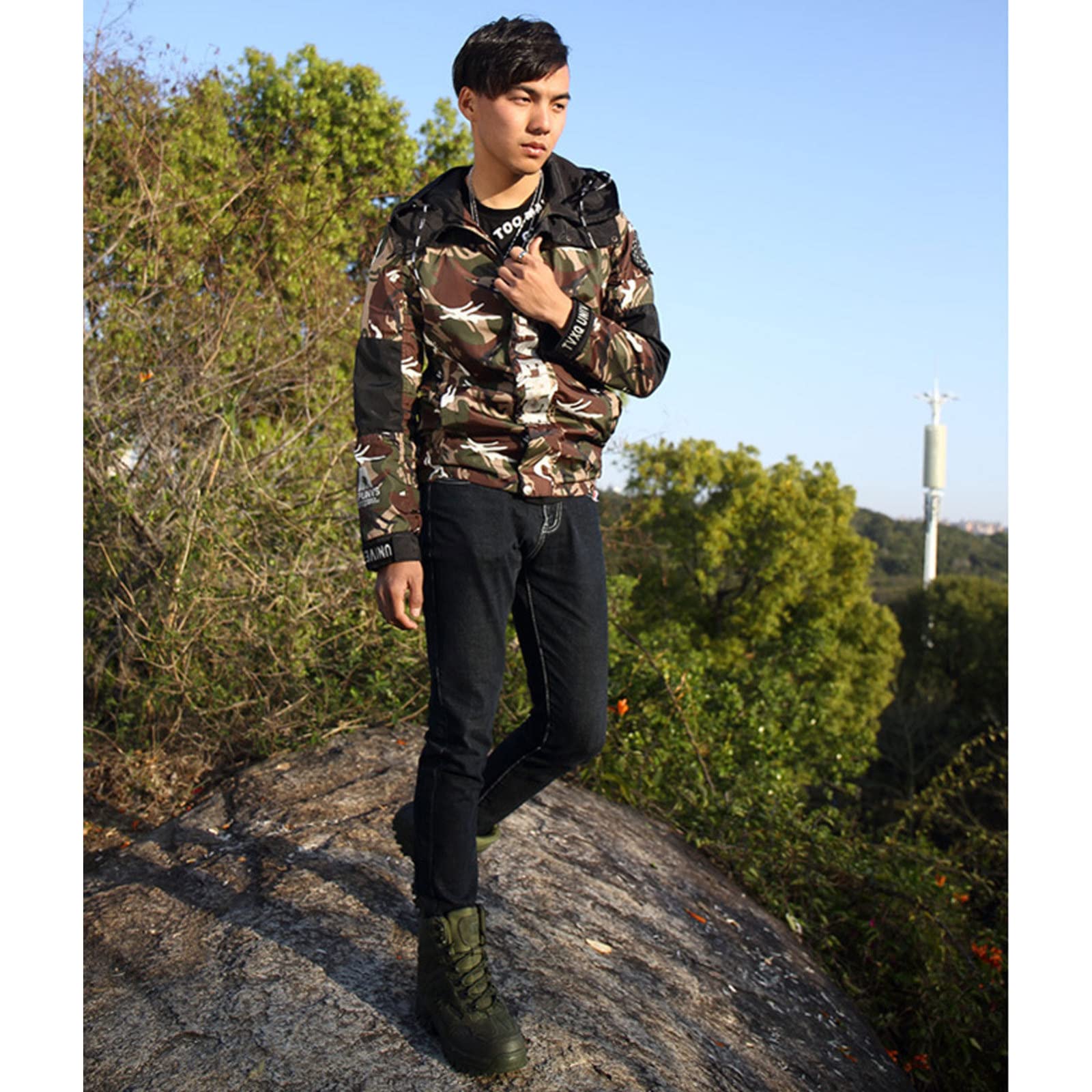 Men's Tactical Military Combat Boots - Waterproof Outdoor Hiking Hunting Trekking Boots for Camping & Mountaineering | Winter Army Shoes with Insoles (A-41 EU) | Perfect for Outdoor Adventures, Survival Training & Heavy Duty Work