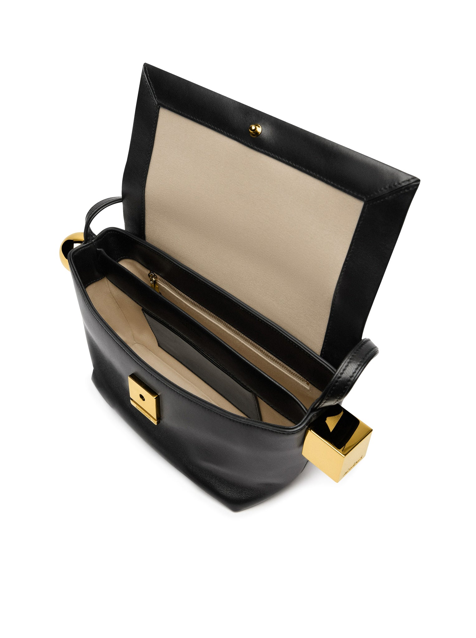 Jacquemus Le Rond Carre Black Leather Shoulder Bag - Stylish & Minimalist Designer Handbag for Women | Perfect for Work, Travel & Evening Events