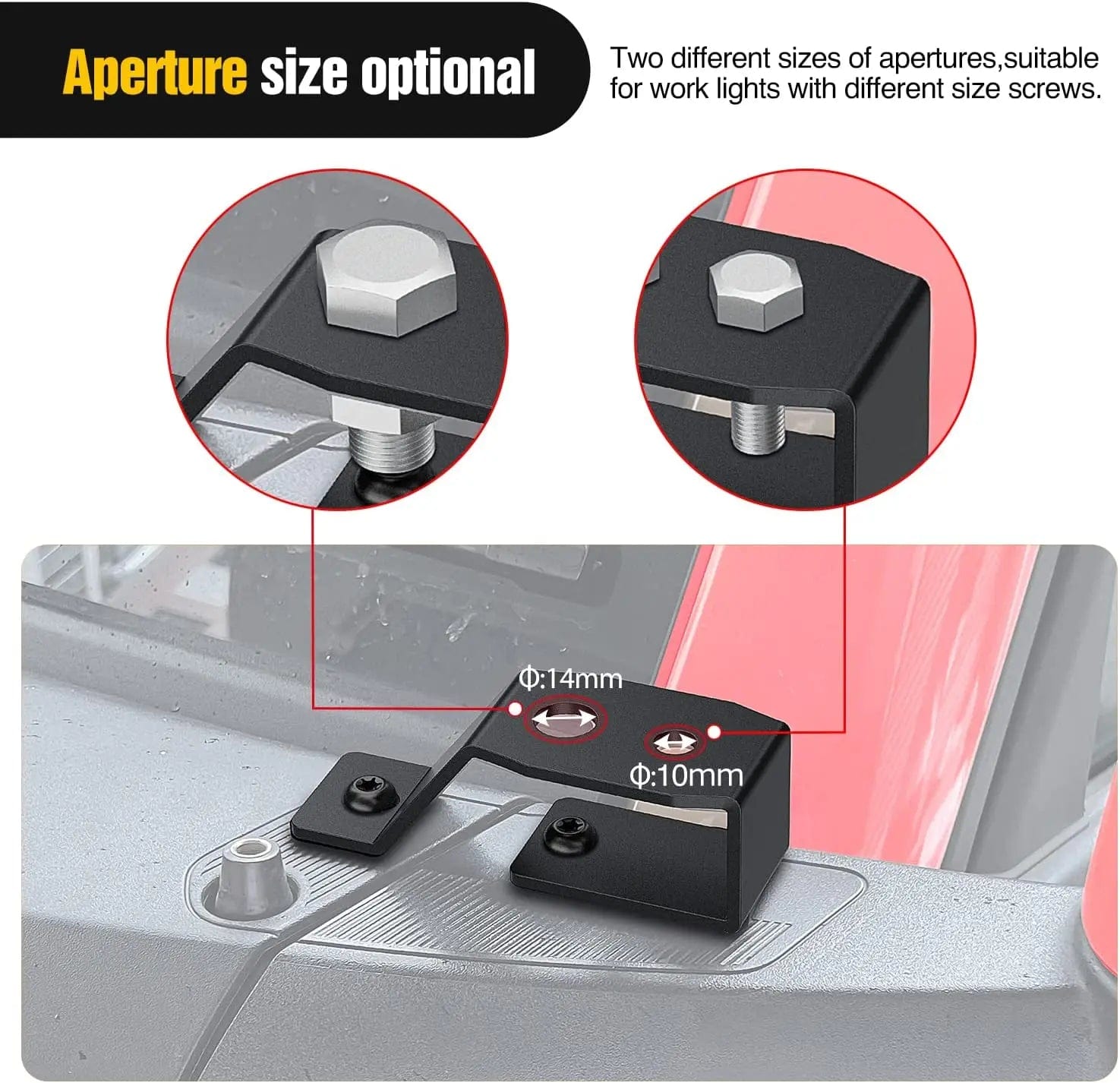 2021-2022 Ford Bronco A-Pillar Lower Windshield Brackets - Heavy Duty Replacement Pair for Off-Road & Adventure Use