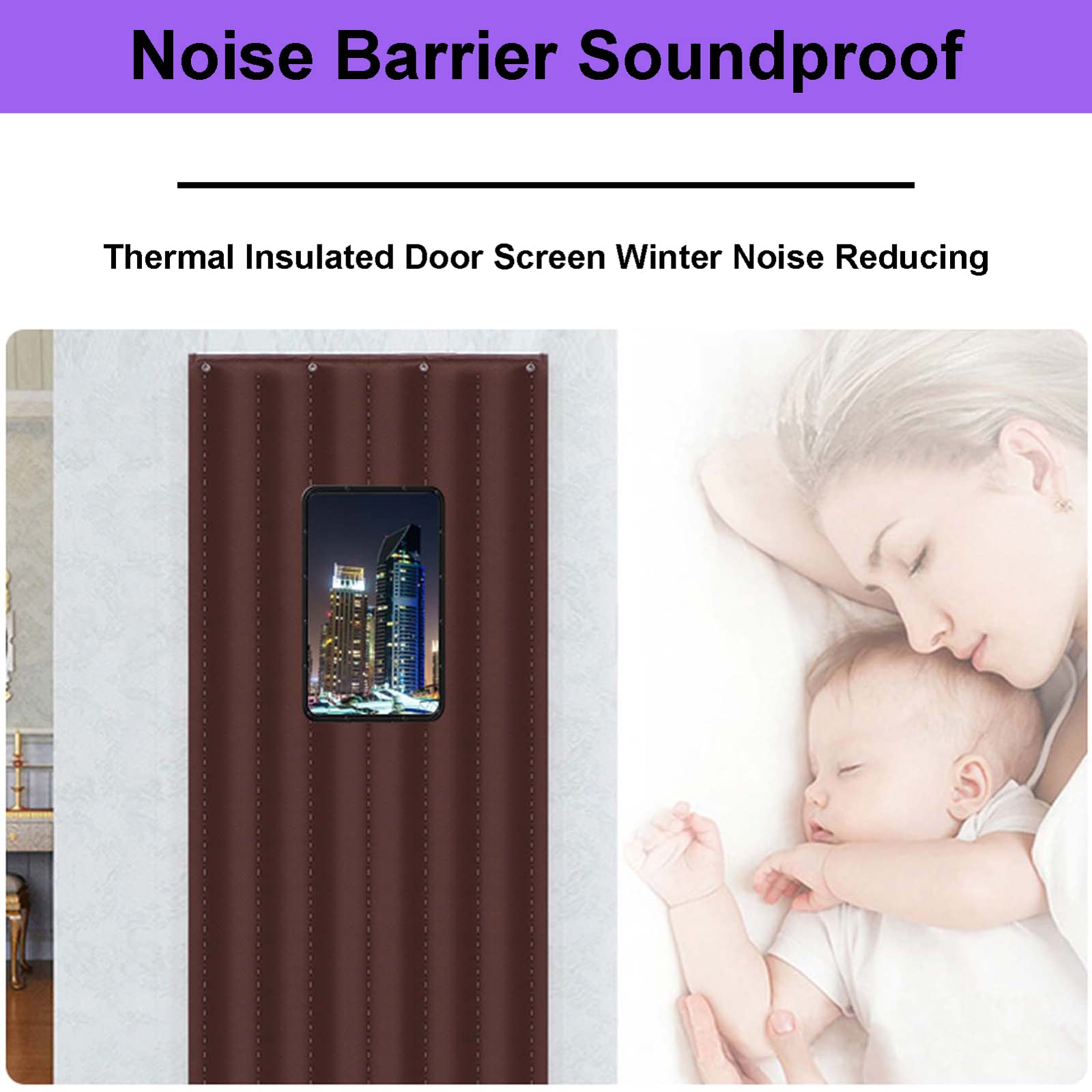 Magnetic Thermal Insulated Door Curtain 43