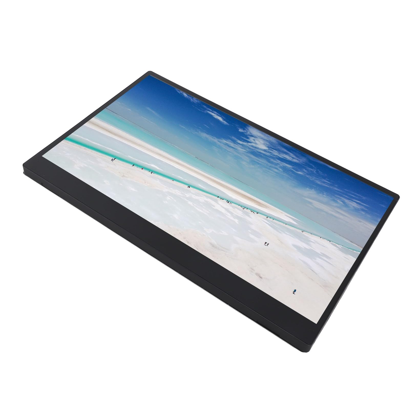 HELEVIA 15.6 Inch Portable USB Monitor - Laptop Screen Extension with Gaming Display & PU Leather Cover for Travel, Home and Office Use | Perfect for Remote Work, Gaming Setup and Business Presentations