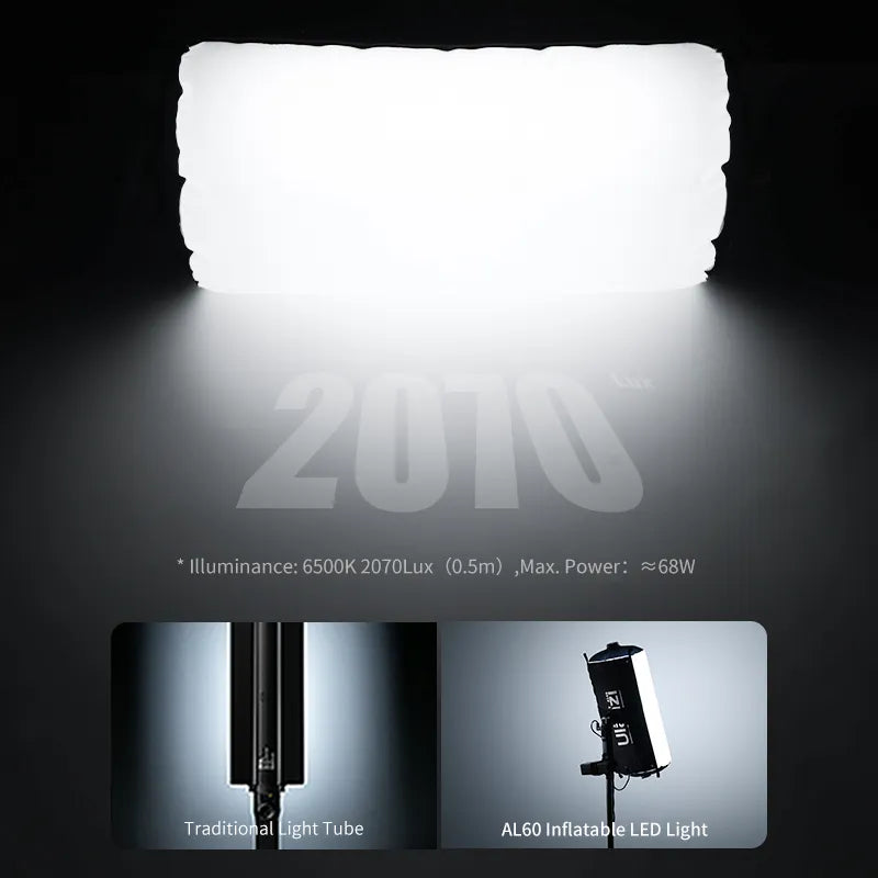 Ulanzi AL60 Inflatable LED Air Tube Light L096 - Portable RGB Light Stick for Photography, Videography, Party Decor & Outdoor Events