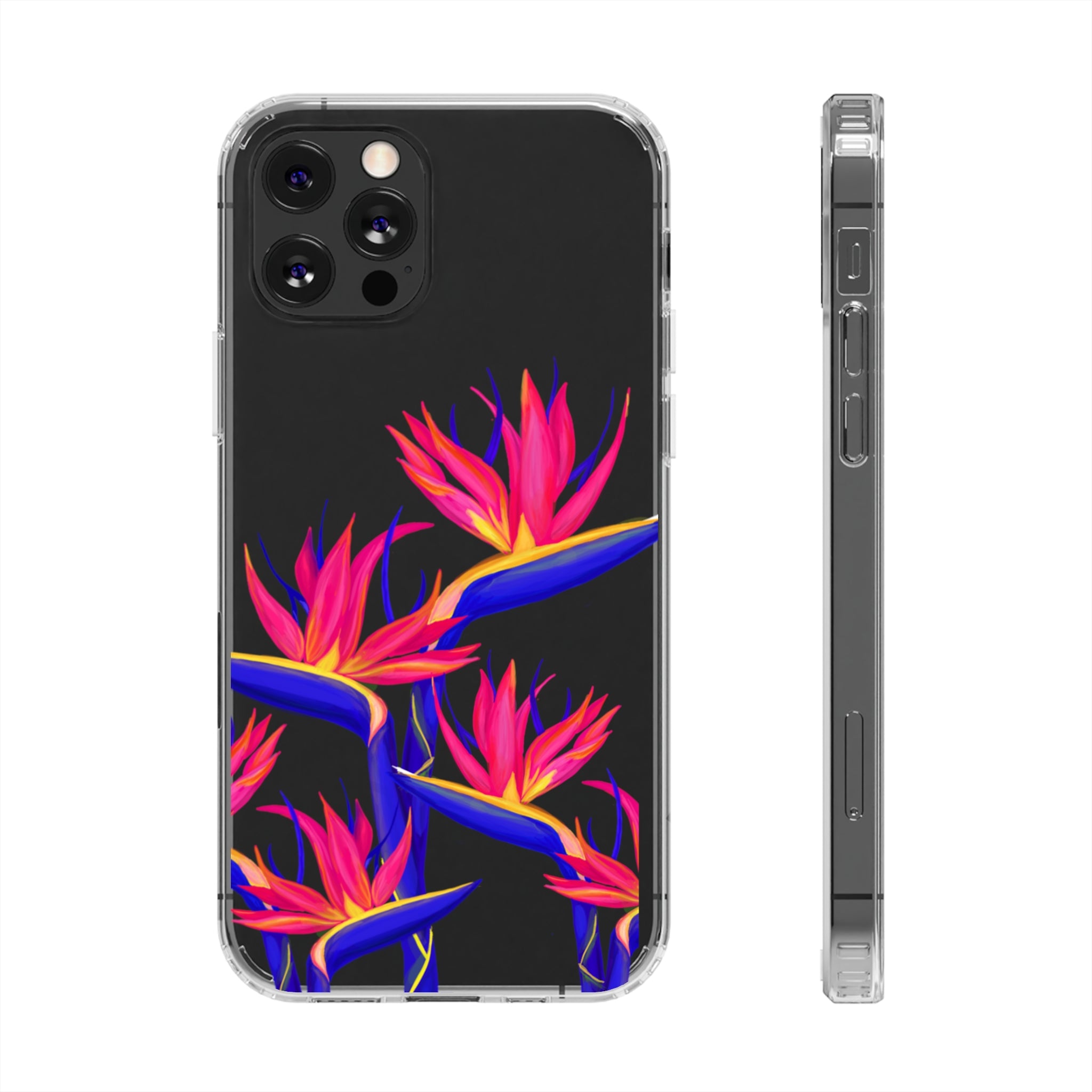 Pua Manu Neon Clear Phone Case - Shockproof & Scratch-Resistant Protective Cover for iPhone & Samsung - Perfect for Outdoor, Travel & Daily Use