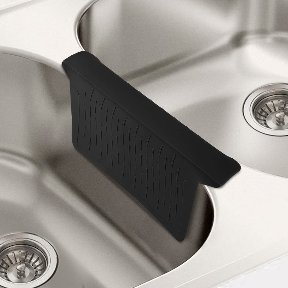 **Premium Silicone Sink Saddle & Divider Mat - Non-Slip Kitchen Sink Protector, Odorless & Stain-Resistant, Ultra Soft (12.83