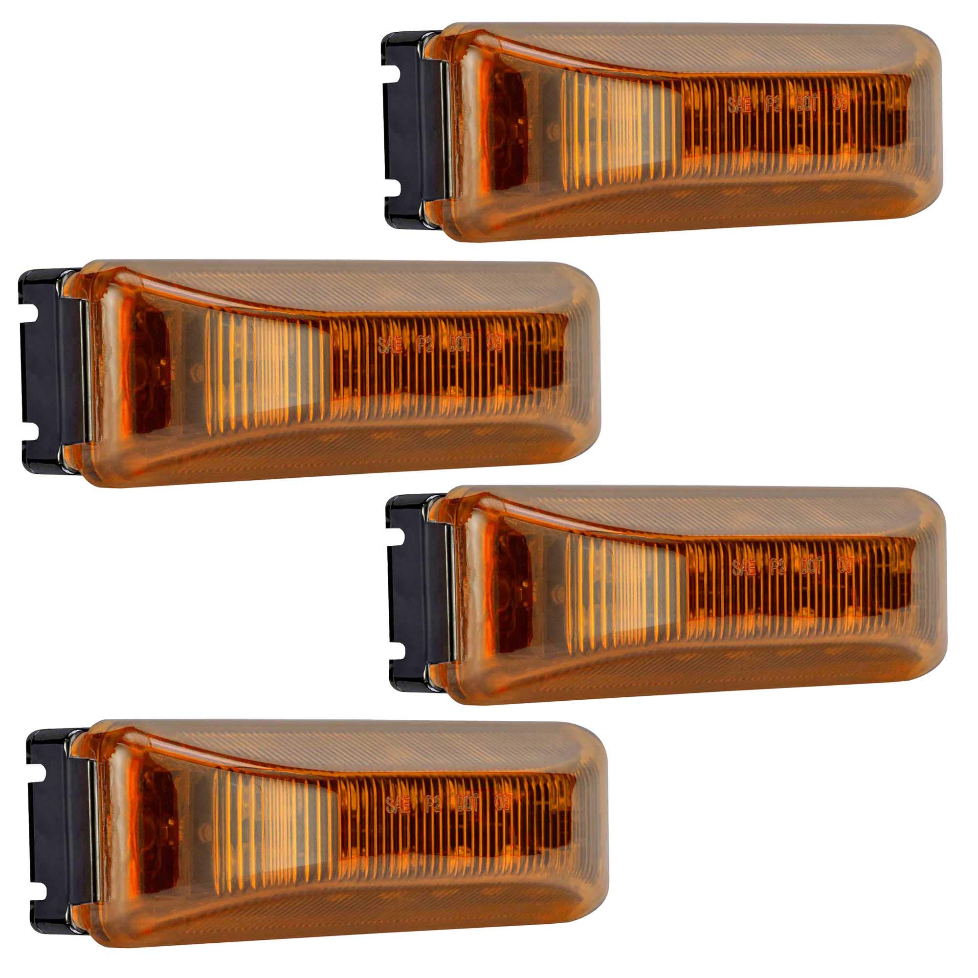 12V LED Amber Marker Clearance Lights - 12 Diode, 4