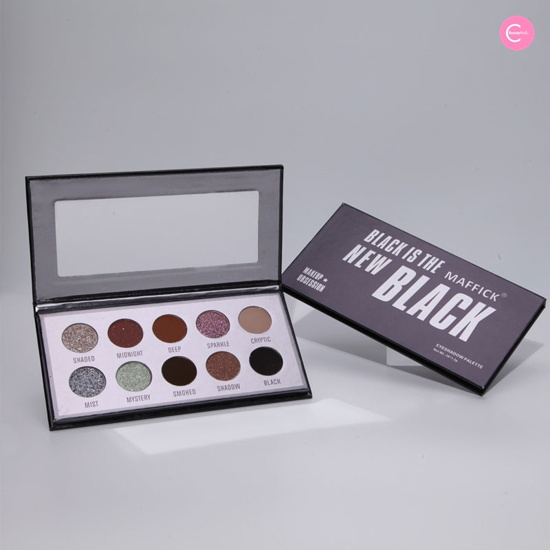 MAFFICK 10 Color Professional Eyeshadow Palette - Highly Pigmented, Long Lasting Makeup for Day & Night Looks - Perfect for Parties, Weddings & Everyday Wear