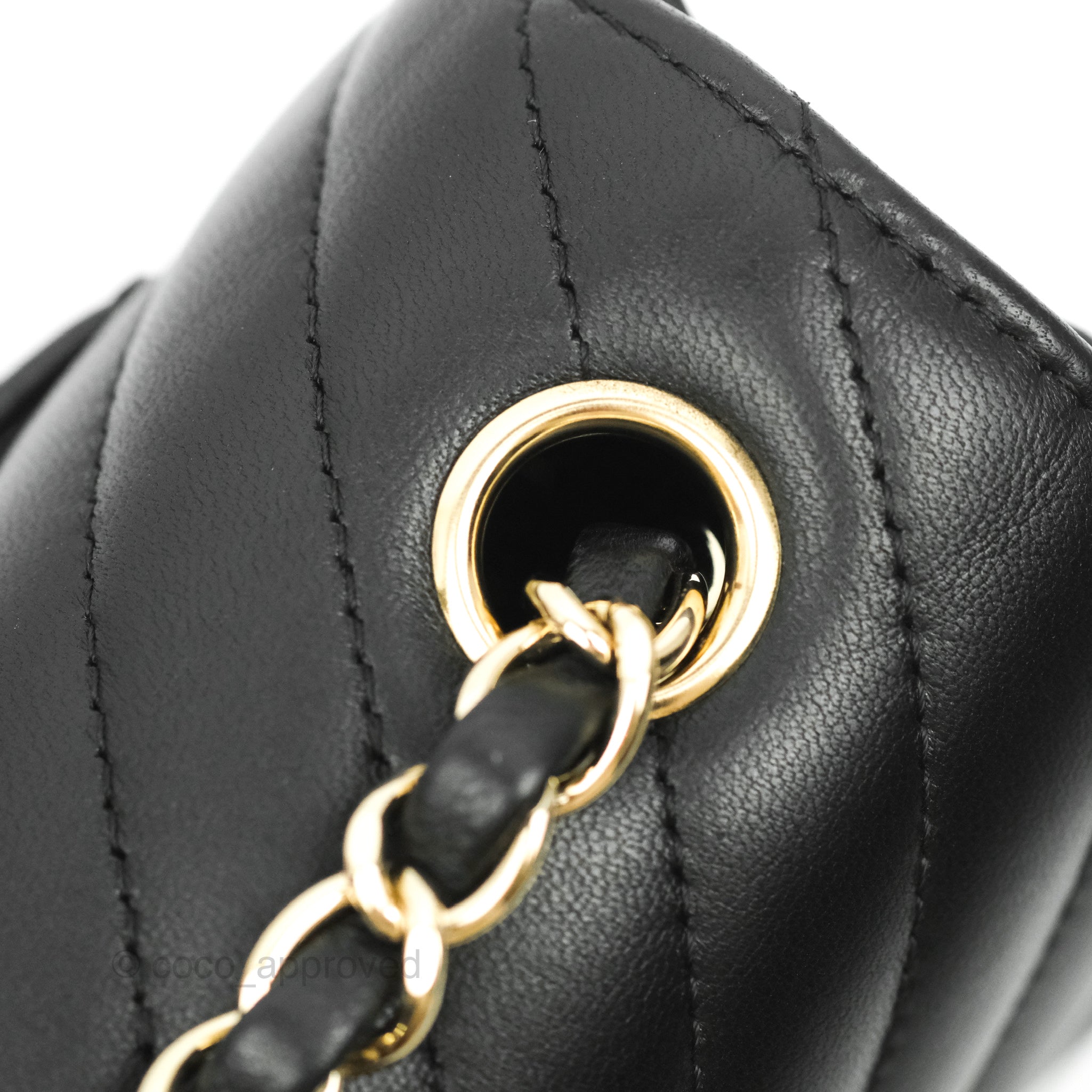 Chanel Chevron Mini Rectangular Flap Bag in Black Lambskin Leather with Gold Hardware - Perfect for Evening Events & Luxury Fashion Accessories