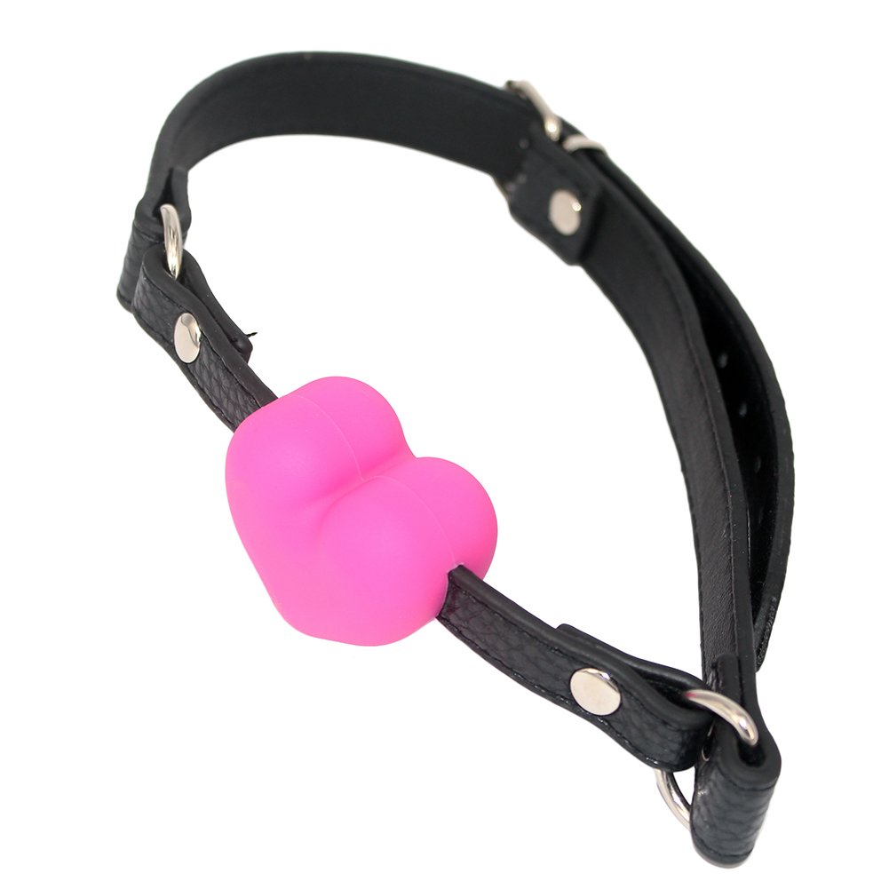 Breathable Silicone Heart Open Locking Mouth Gag with Strap - BDSM Bondage Sex Toy for Beginners, Couples Play & Sensory Exploration