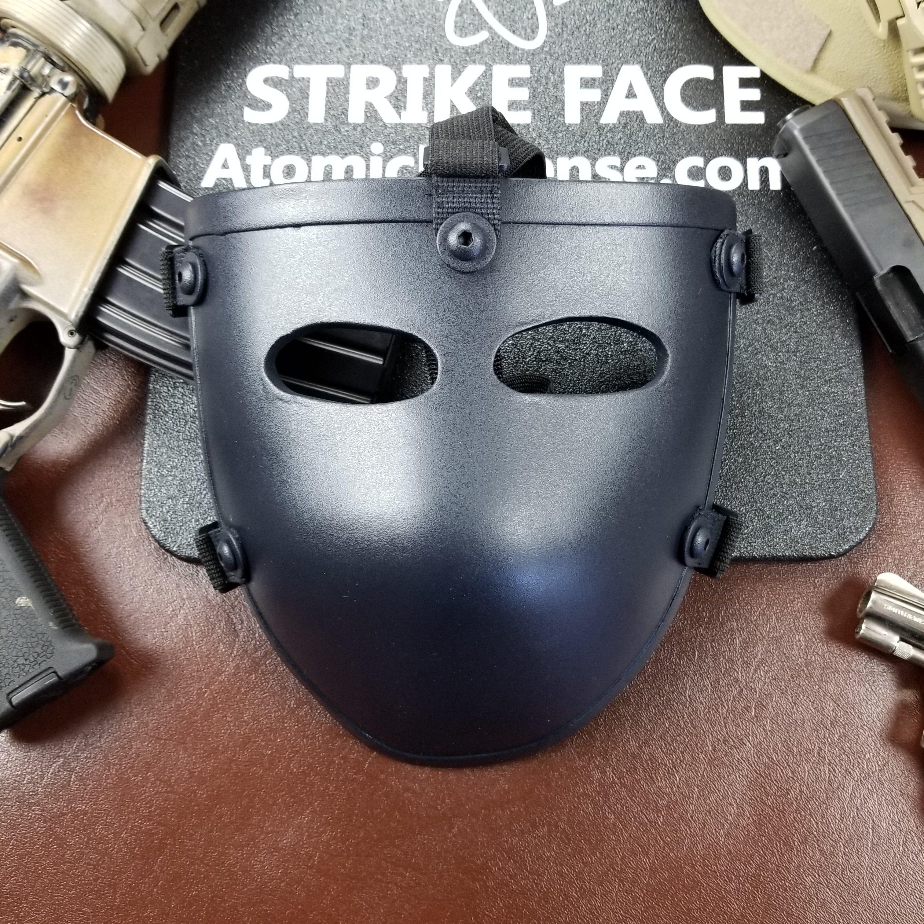 NIJ Level IIIA+ Bulletproof Half Face Mask for Military & Tactical Helmets - Ideal for Combat, SWAT, and Law Enforcement Operations