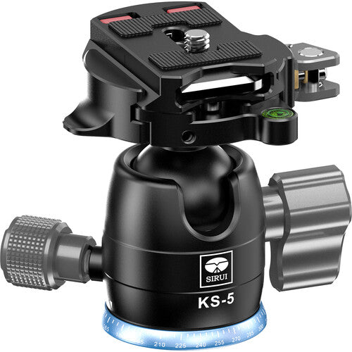 SIRUI KS 5 Friction Adjustable Low Gravity Ball Head - Professional Camera Tripod Head for DSLR & Mirrorless Cameras - Perfect for Landscape, Wildlife & Travel Photography