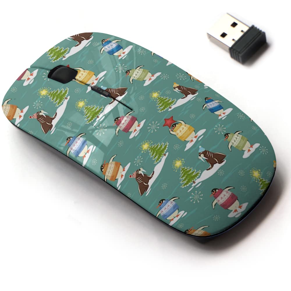 2.4G Wireless Mouse with Cute Penguin Sweater Design - Ergonomic Computer Mouse for Laptops & Desktops - Includes Nano Receiver - Perfect for Office, Gaming & Home Use