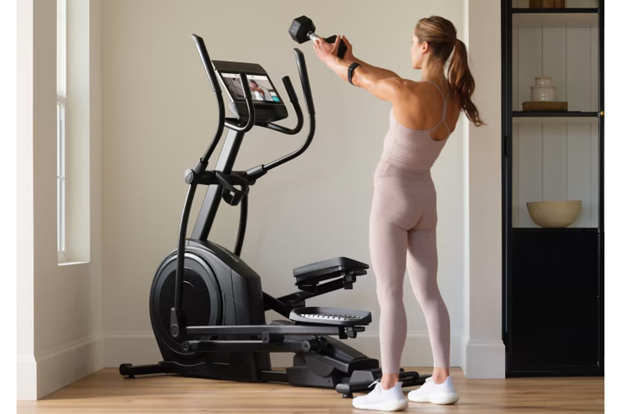 NordicTrack AirGlide 14i Elliptical Machine - Low Impact Cardio Workout Equipment for Home Gym | Perfect for Small Spaces & Full-Body Training | Summer Sale Discount
