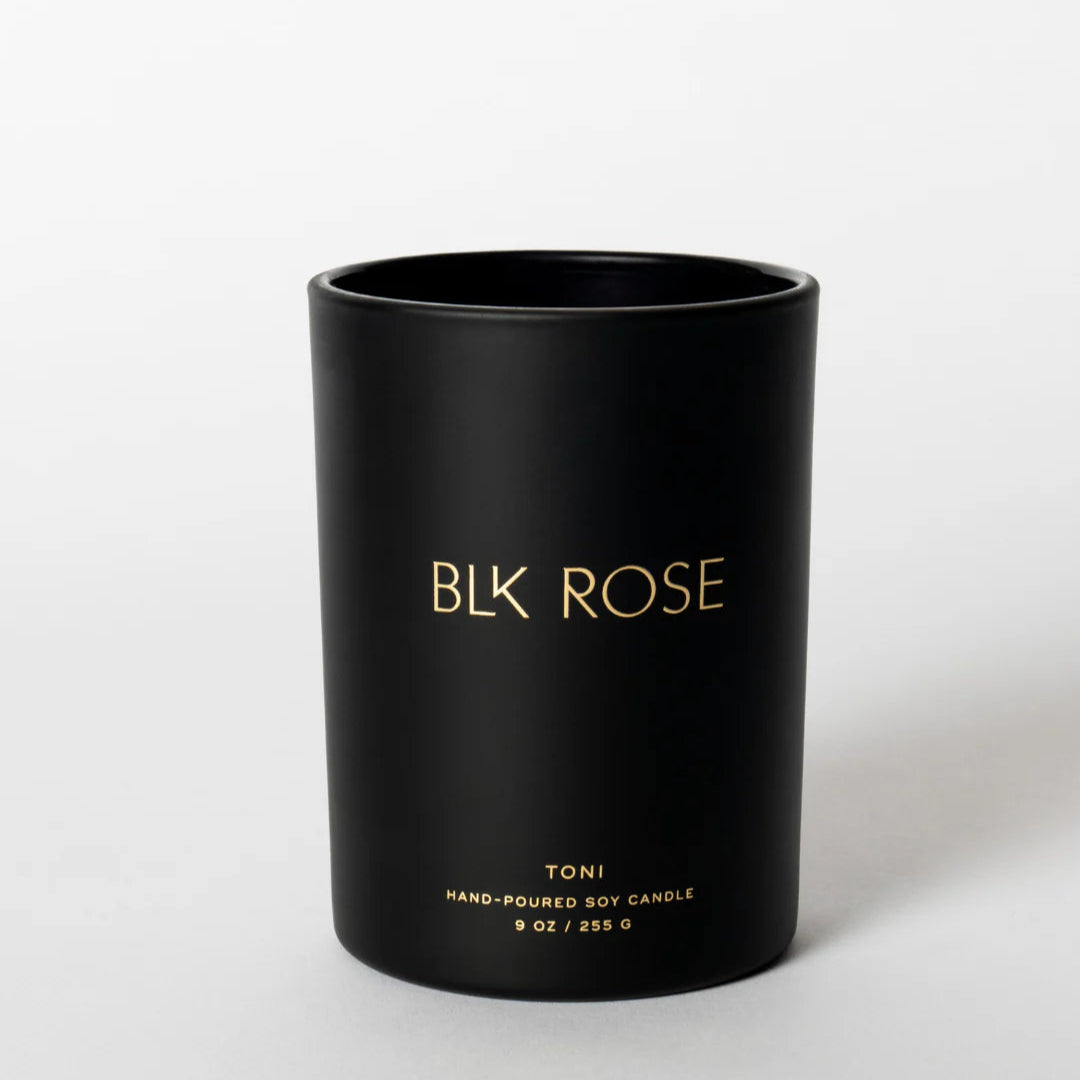 TONI Soy Candle - Black Rose Scented Candle | Handmade Natural Soy Wax, Long-Lasting Fragrance for Home, Office, Spa & Romantic Gifts