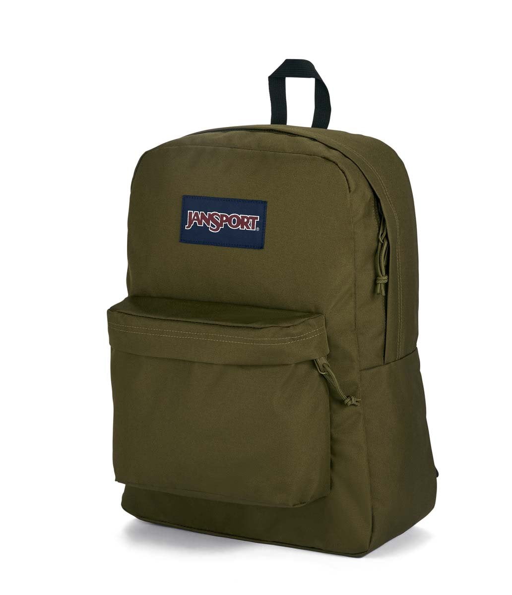 JanSport SuperBreak Plus Backpack - Durable Army Green School & Travel Backpack for Students & Commuters | Lightweight Laptop Bag for College, Work & Outdoor Adventures