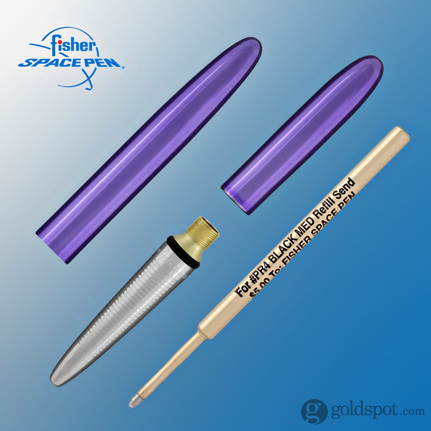 Fisher Space Pen Bullet Ballpoint Pen - Purple Passion - Compact & Refillable for Everyday Carry, Travel, Gifts & Outdoor Adventures