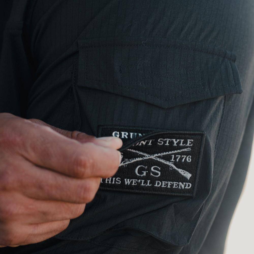 Men's Operator Shirt - Black Tactical Work Shirt for Outdoor Activities, Hiking & Military Style
