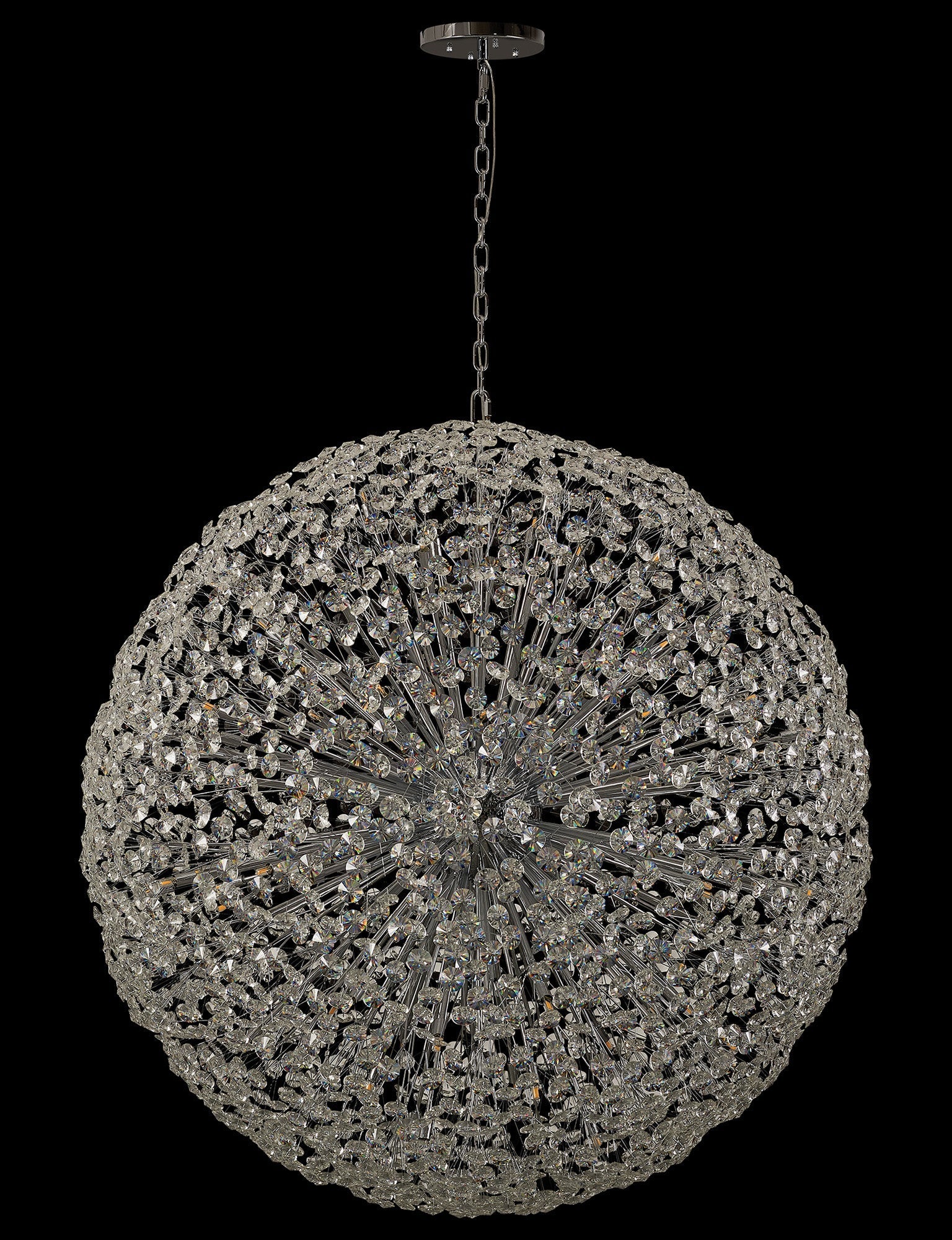 Bellagio Pendant Sphere Ceiling Light Fixture - Modern Crystal Glass Chandelier for Dining Room, Living Room & Bedroom Lighting