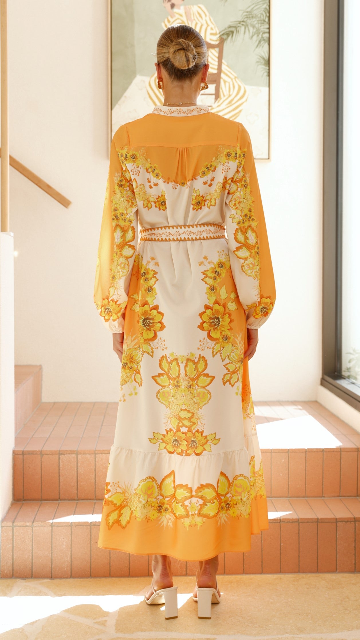Addison Maxi Dress - Orange & Yellow Floral Summer Dress for Women | Beach Vacation, Garden Party & Casual Outfit