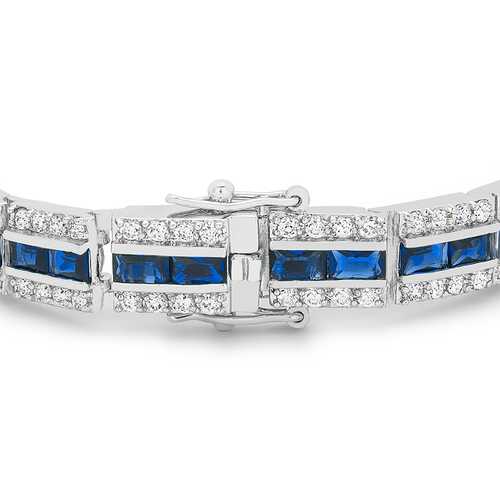 Balboa Blue Cubic Zirconia Bracelet for Women - Elegant Fashion Jewelry Gift for Birthday, Anniversary & Special Occasions