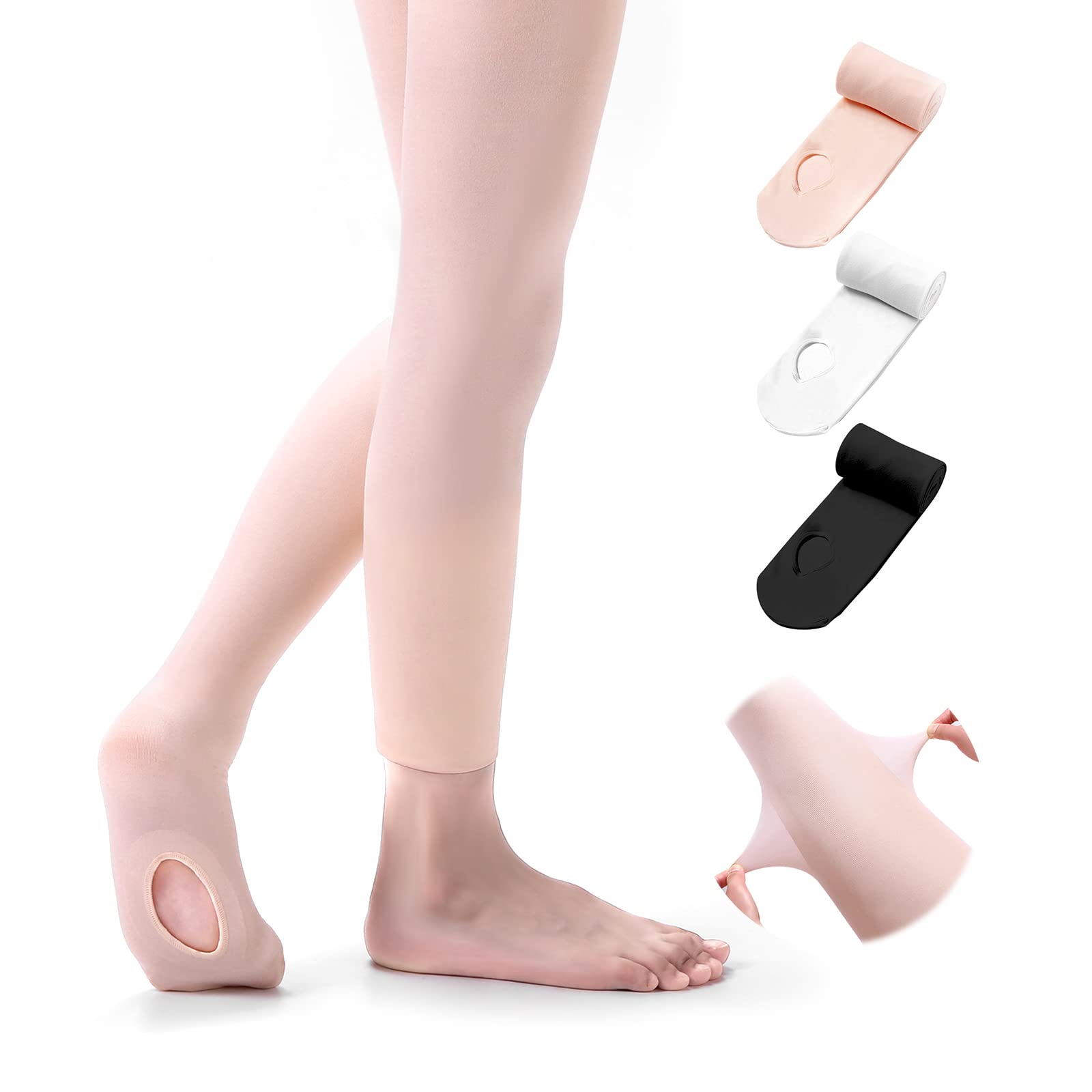 iMucci Ballet Dance Tights - Convertible Velvet Ballet Tights for Women & Girls | Professional Ballerina Stockings for Dance Class, Performance & Practice