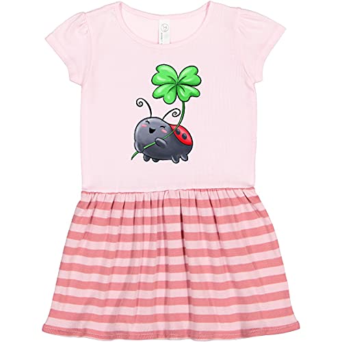 Inktastic Ladybug with 4 Leaf Clover Toddler Dress - Cute Spring Baby Girl Outfit for Easter, St. Patrick's Day & Playdates