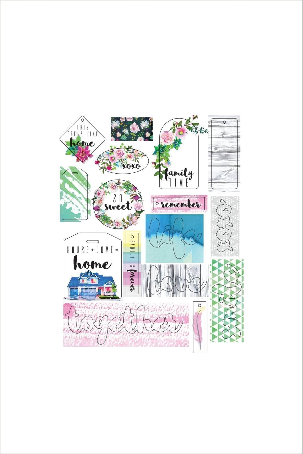 Premium Family-Themed Cardstock Die Cuts for Scrapbooking, Card Making & DIY Crafts – Perfect for Memory Albums, Greeting Cards & Home Decor Projects
