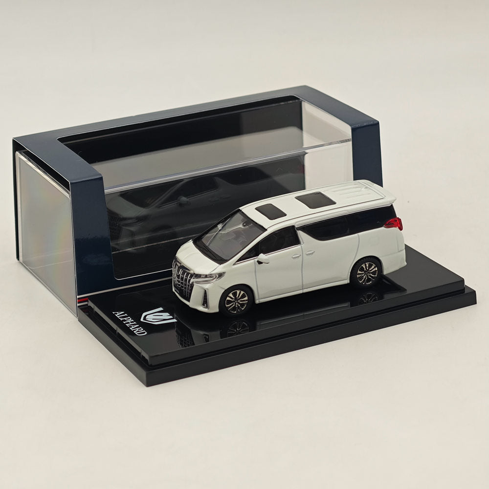 1/64 Scale Hobby Japan Toyota Alphard (H30W) Diecast Model Car with Sunroof - White Pearl Crystal Shine - Collectible Miniature Vehicle for Display, Gifts & Car Enthusiasts