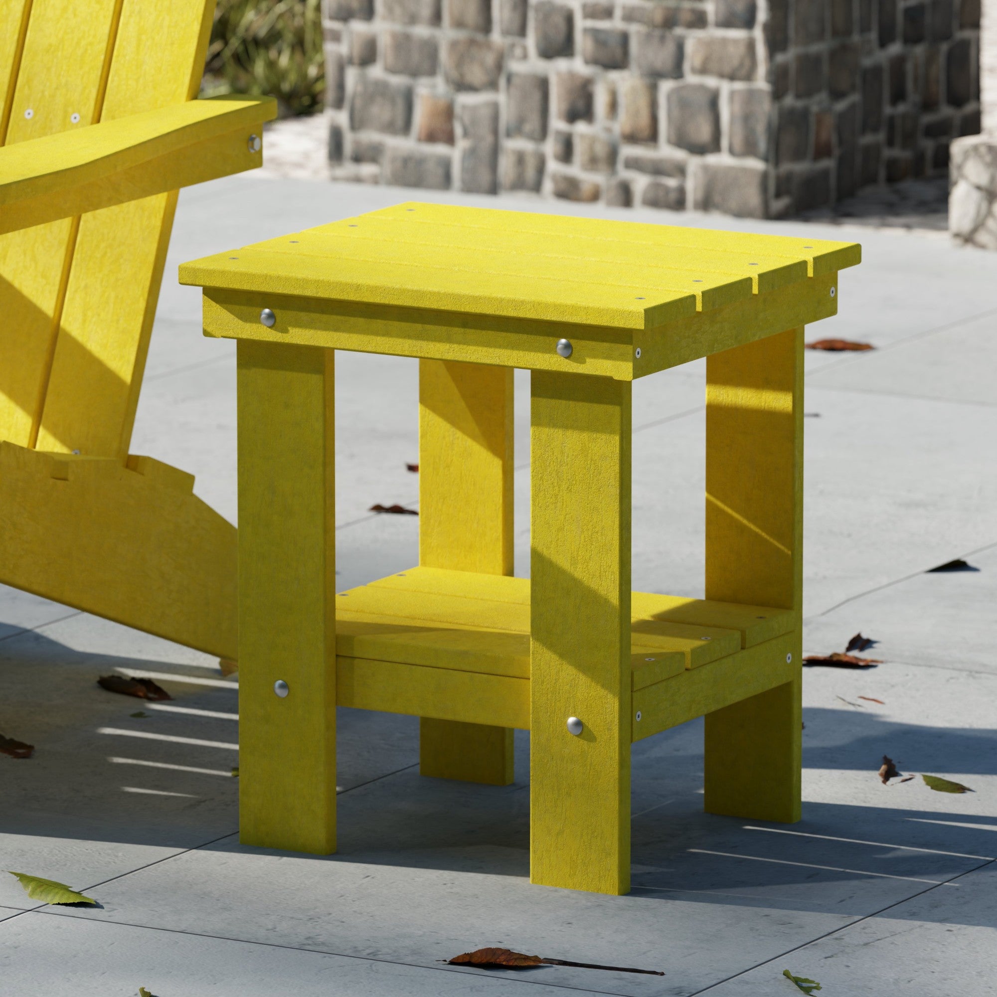 Freedom Modern Adirondack Chair & Side Table Set - Durable Outdoor Patio Furniture for Garden, Poolside, Deck, and Backyard Relaxation