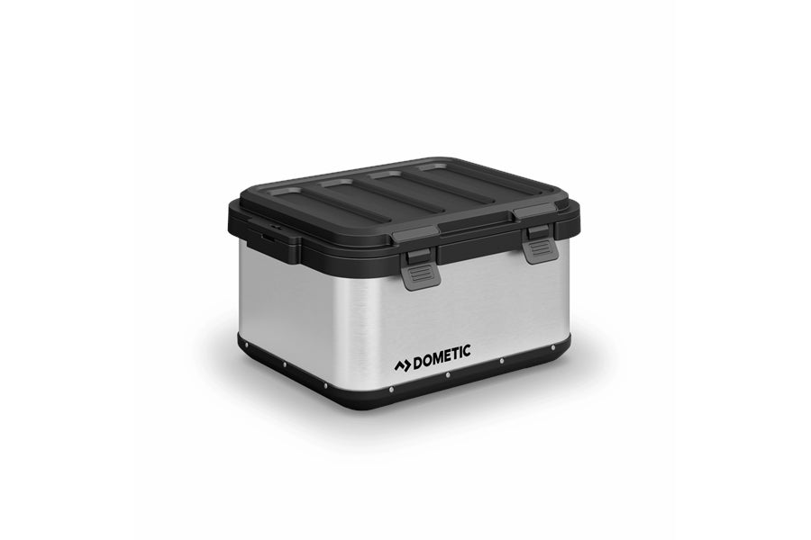 Dometic 50L Portable Hard Sided Storage Box - Slate Gray Outdoor Camping Gear for Travel, Picnic & Home Organization