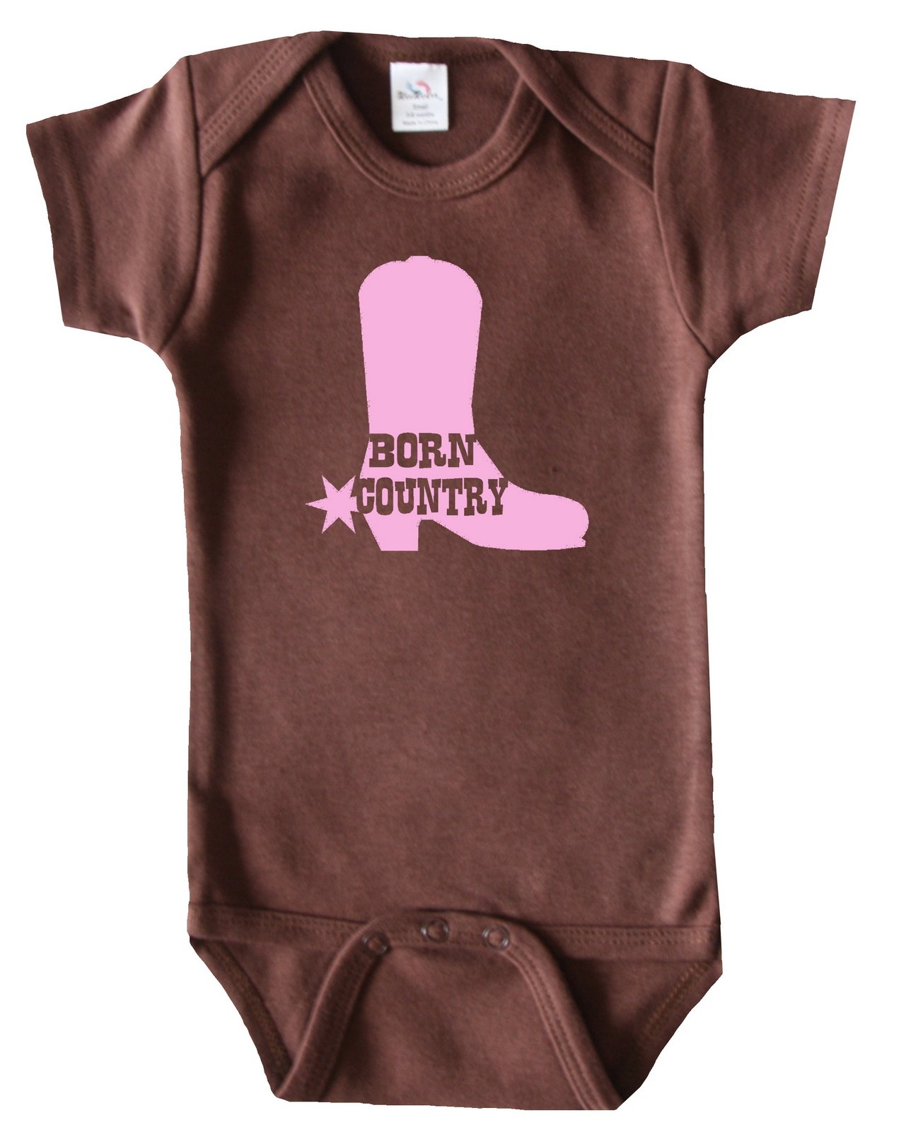Born Country Cowgirl Boot Baby Bodysuit - Western Style Infant Onesie for Girls & Boys - Perfect for Rodeo, Cowboy Theme Parties & Western Photo Shoots