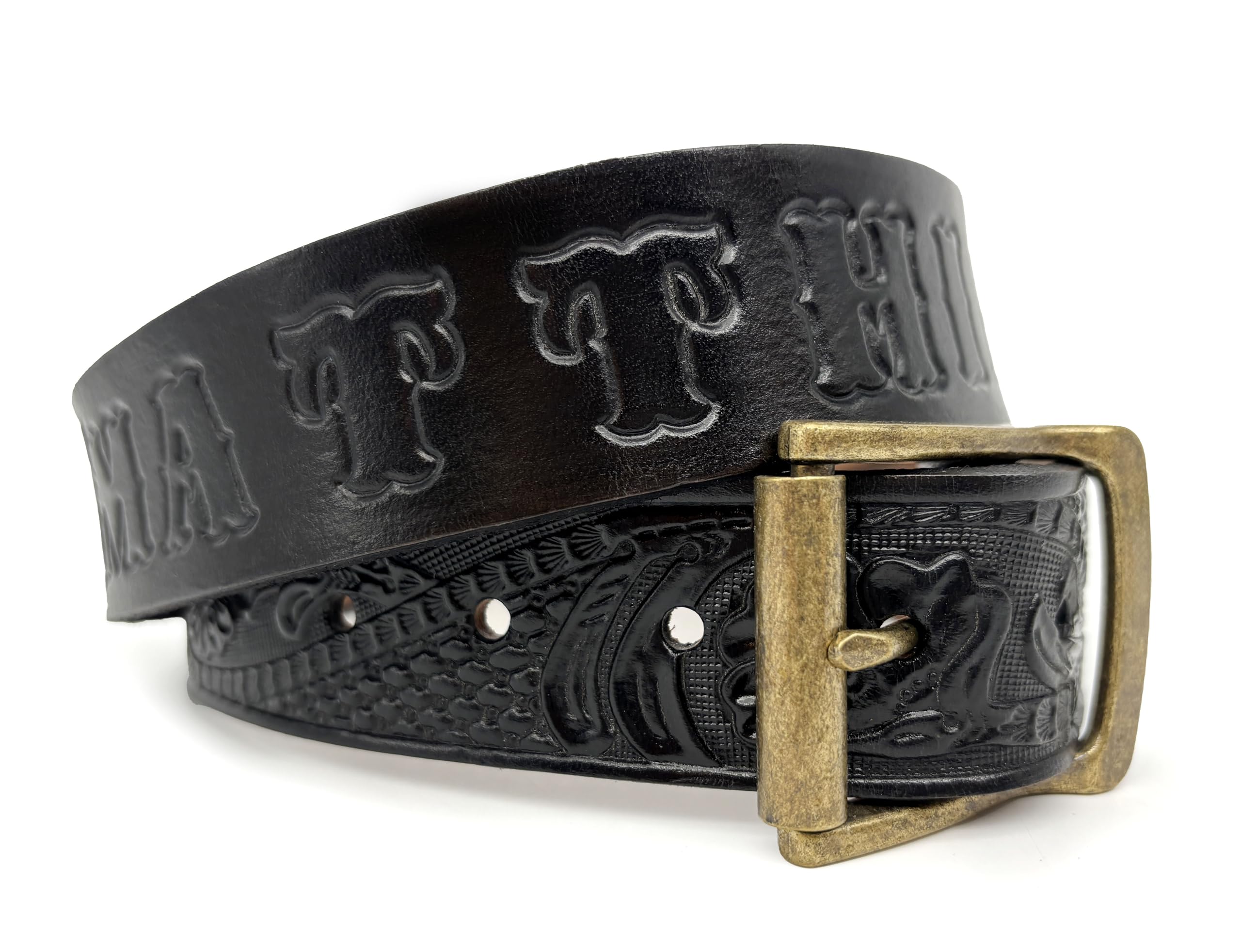 Handmade Personalized Leather Belt for Men & Women - Custom Name Engraved Western Tooled Belt - Father's Day Gift, Anniversary Present - Perfect for Cowboy Boots, Jeans & Casual Outfits