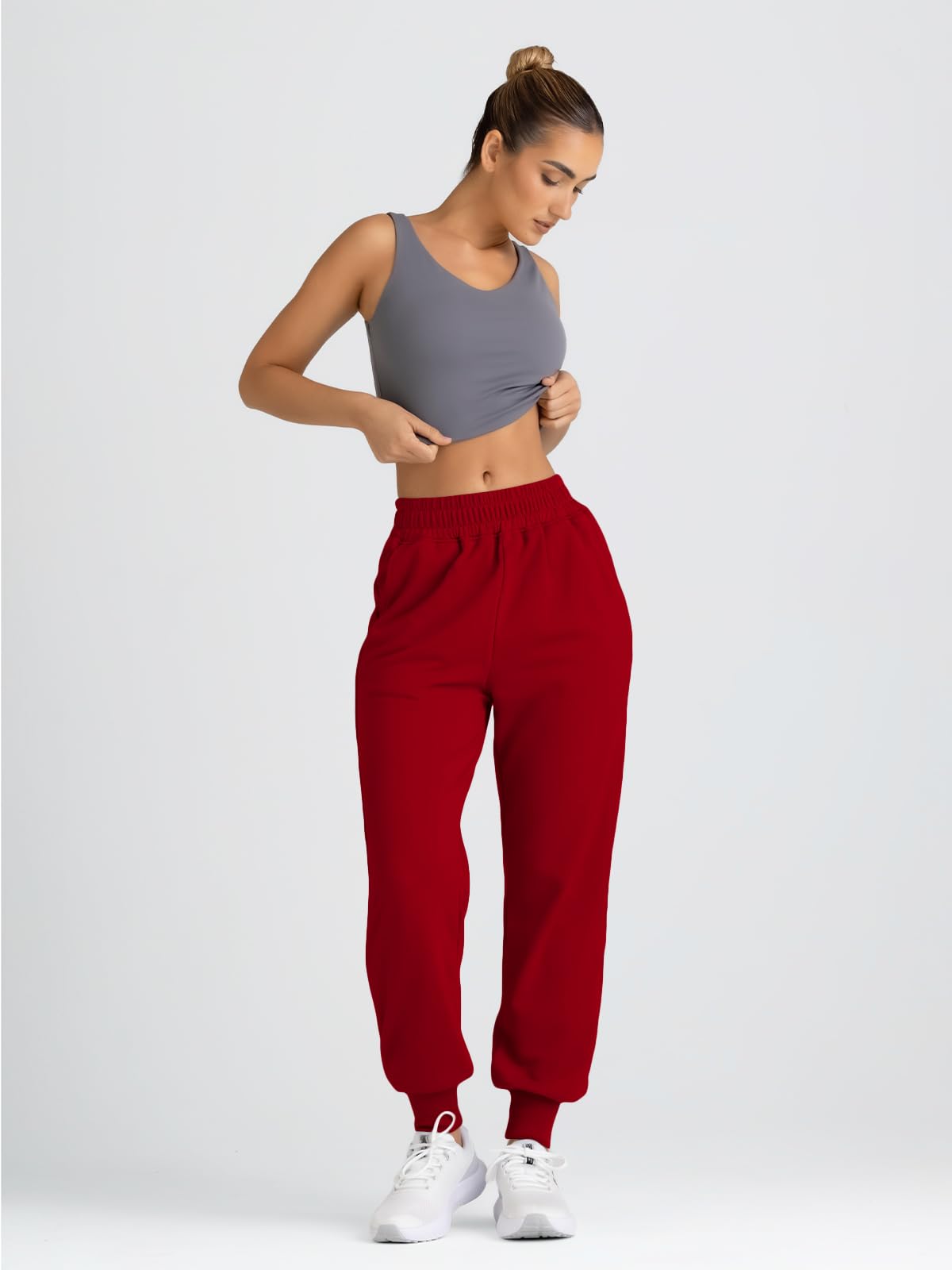 Yovela Women's High Waisted Baggy Sweatpants - Casual Joggers with Pockets for Fall & Winter | Y2K Aesthetic Warm Lounge Pants for Home, Gym & Streetwear Fashion