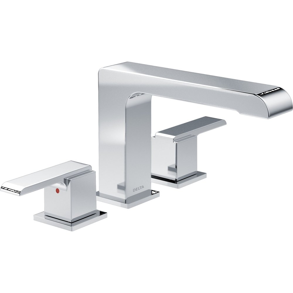 Delta Ara Roman Tub Faucet T2767 - Modern Chrome Bathroom Tub Faucet Set with Handles - Valve Sold Separately - Perfect for Luxury Bathrooms & Spa Retreats