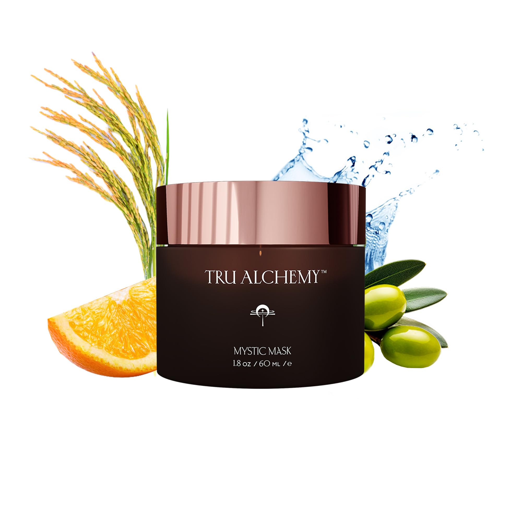 Tru Alchemy Mystic Mask - Deep Pore Cleansing Clay Facial Mask with Kaolin Clay, Vitamin C & Niacinamide for Blackheads, Acne & Age Spots - Detoxifying & Exfoliating Face Mask for Glowing Skin (1.8 oz) - Perfect for Spa Night & Self-Care Routine