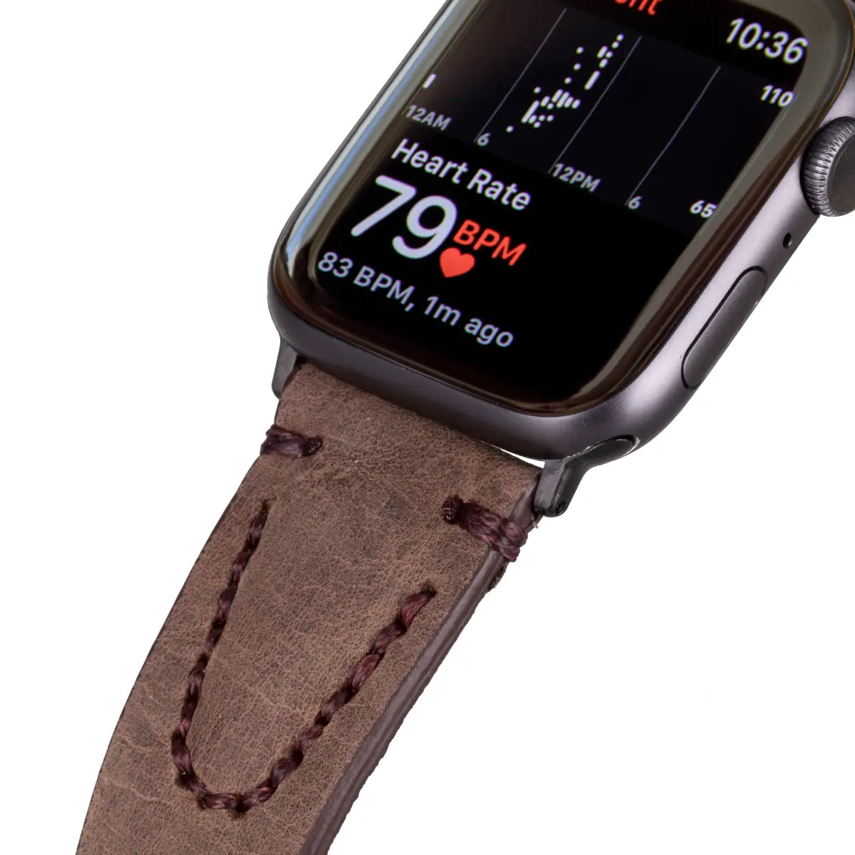 Premium Dark Brown Leather Sport Band for Apple Watch - Avila Series - Durable & Comfortable for Workouts, Running & Everyday Wear