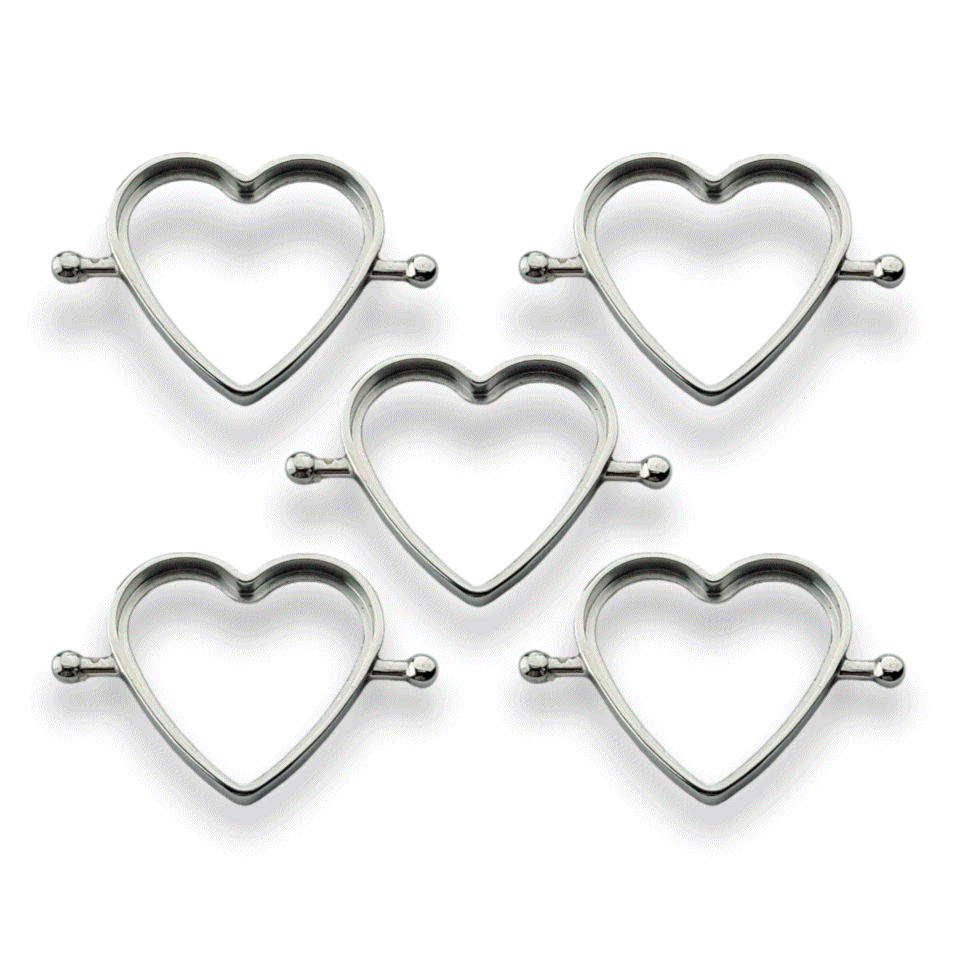 DIY Heart Element Bezel - Bulk Craft Supplies for Jewelry Making, Scrapbooking & DIY Projects - Perfect for Pendants, Charms & Home Decor
