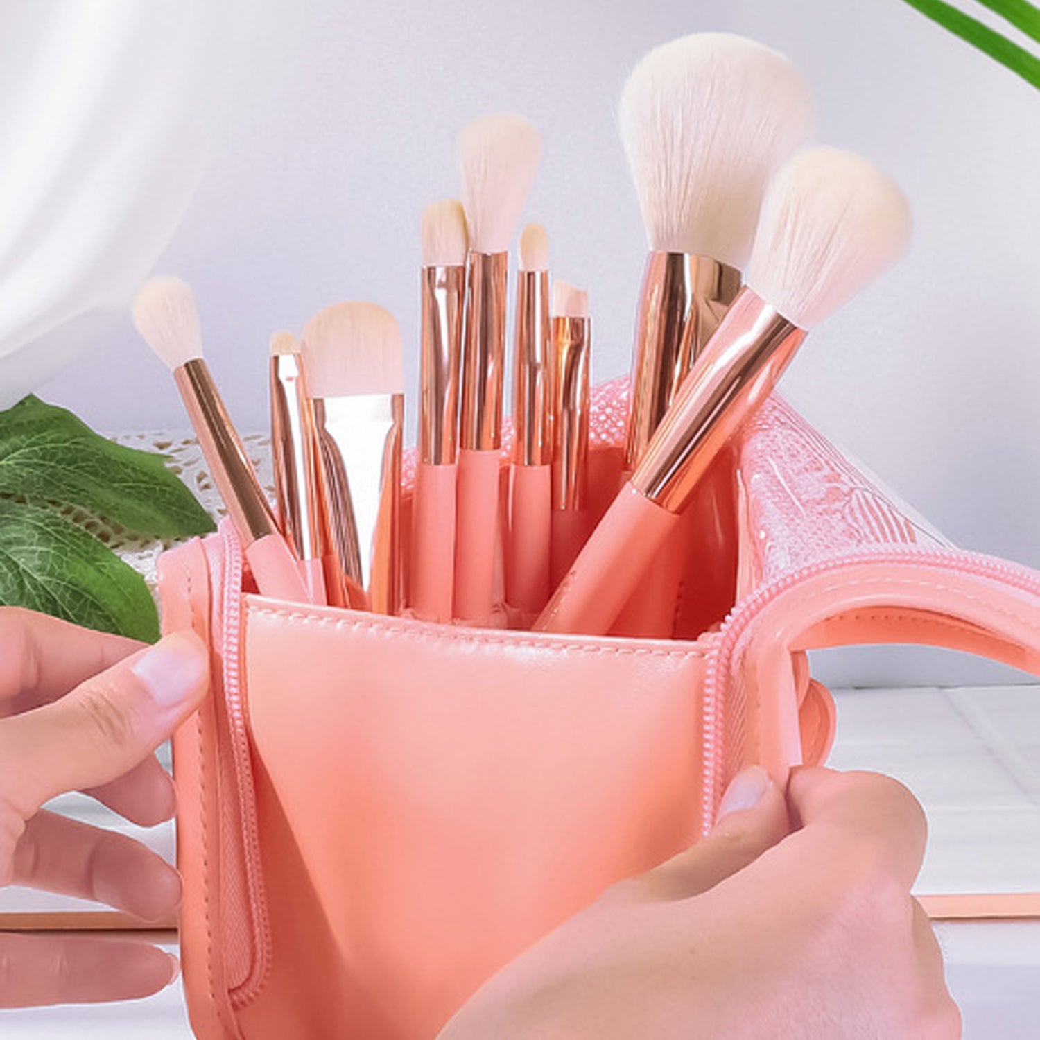 Premium 9-Piece Rose Book Watercolor Brush Set with Pouch - Perfect for Artists, Calligraphy & Watercolor Painting - Ideal for Sketching, Illustration & DIY Projects