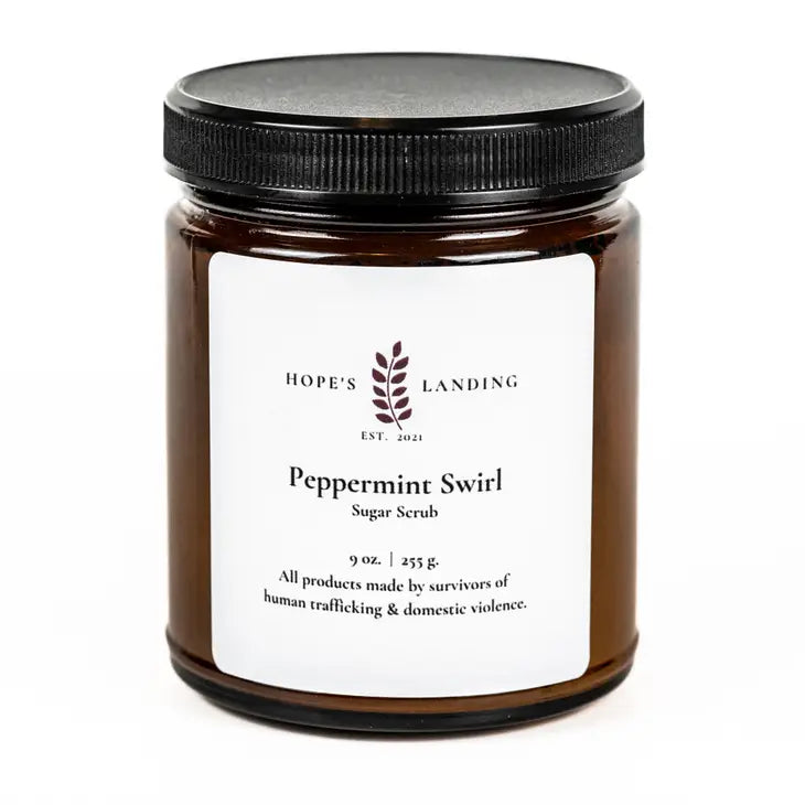 Refreshing Peppermint Swirl Sugar Scrub for Smooth Skin - Exfoliating Body Scrub with Natural Ingredients for Spa Day & Self Care at Home