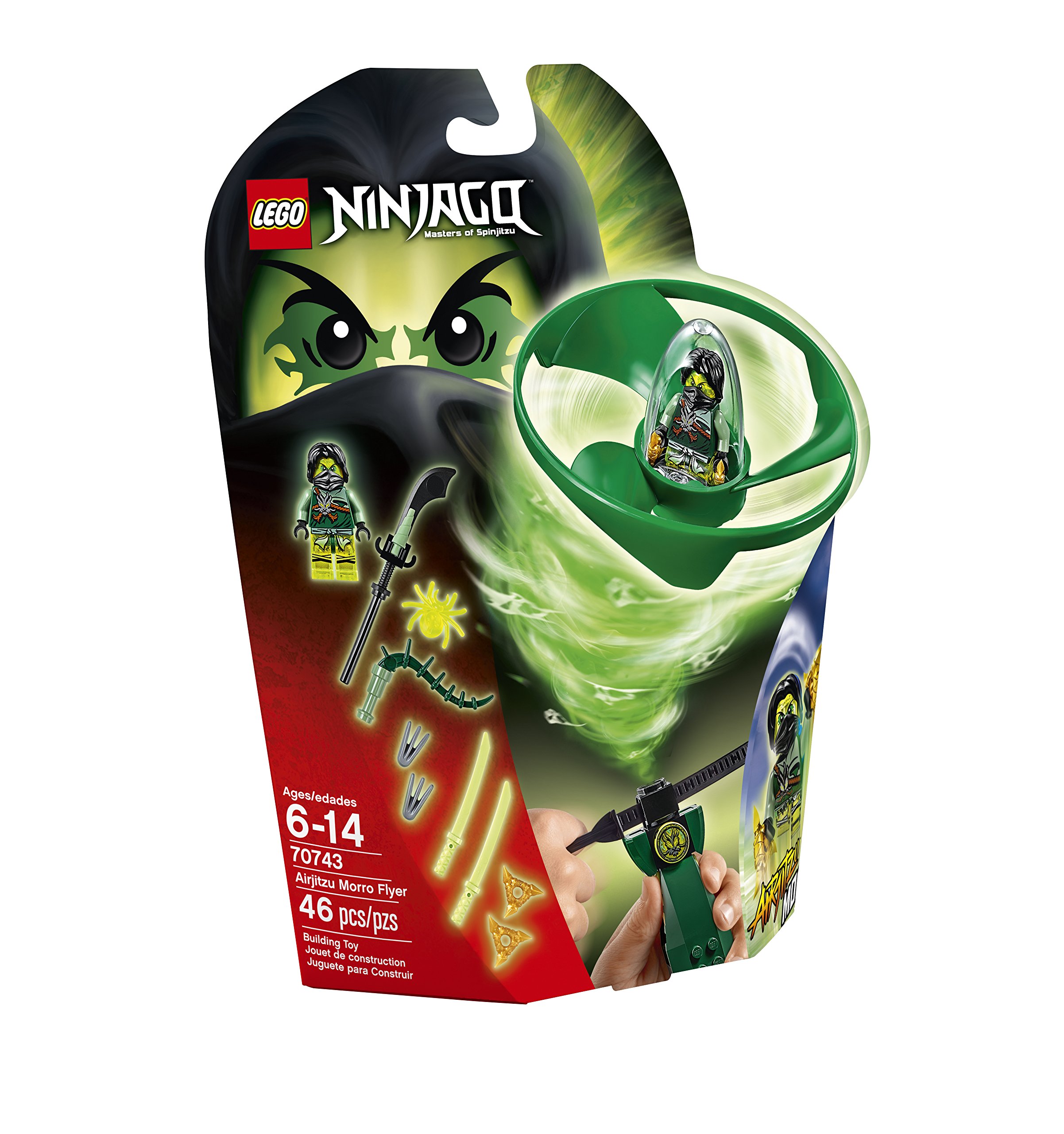 LEGO Ninjago Airjitzu Moro Flyer 70743 Building Kit – 327 Pieces, Ninja Action Toy for Kids Ages 8-12 | Perfect for Creative Play, Birthday Gifts & Collectors