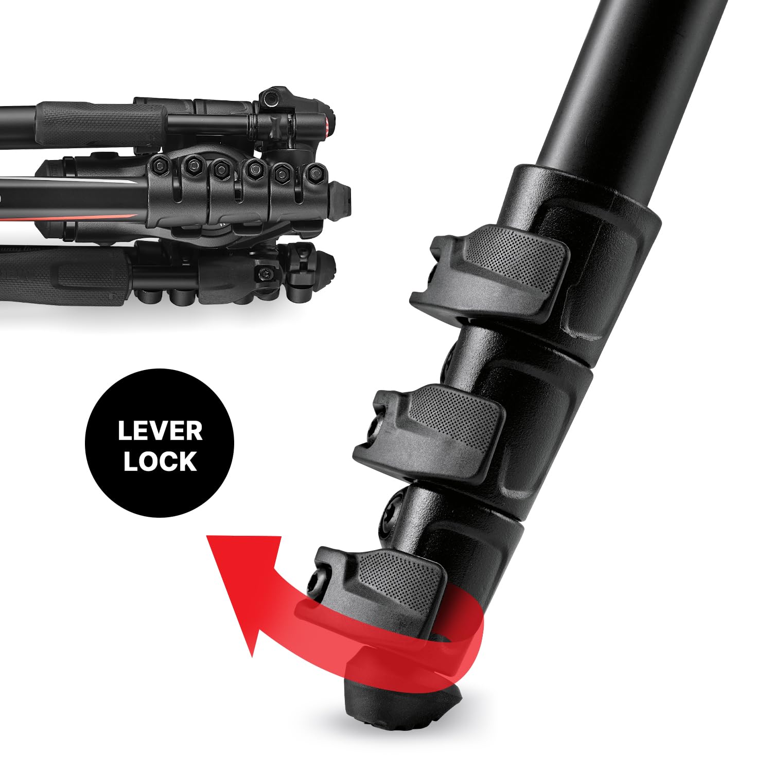 Manfrotto Befree Advanced 3-Way Aluminum Travel Tripod with Fluid Head for Sony Alpha Cameras - Compact Lever Lock Mini Tripod for Photography, Videography & Vlogging - Includes Carry Bag (MKBFRLA-3W) - Perfect for Travel, Outdoor Shoots & Content Creation