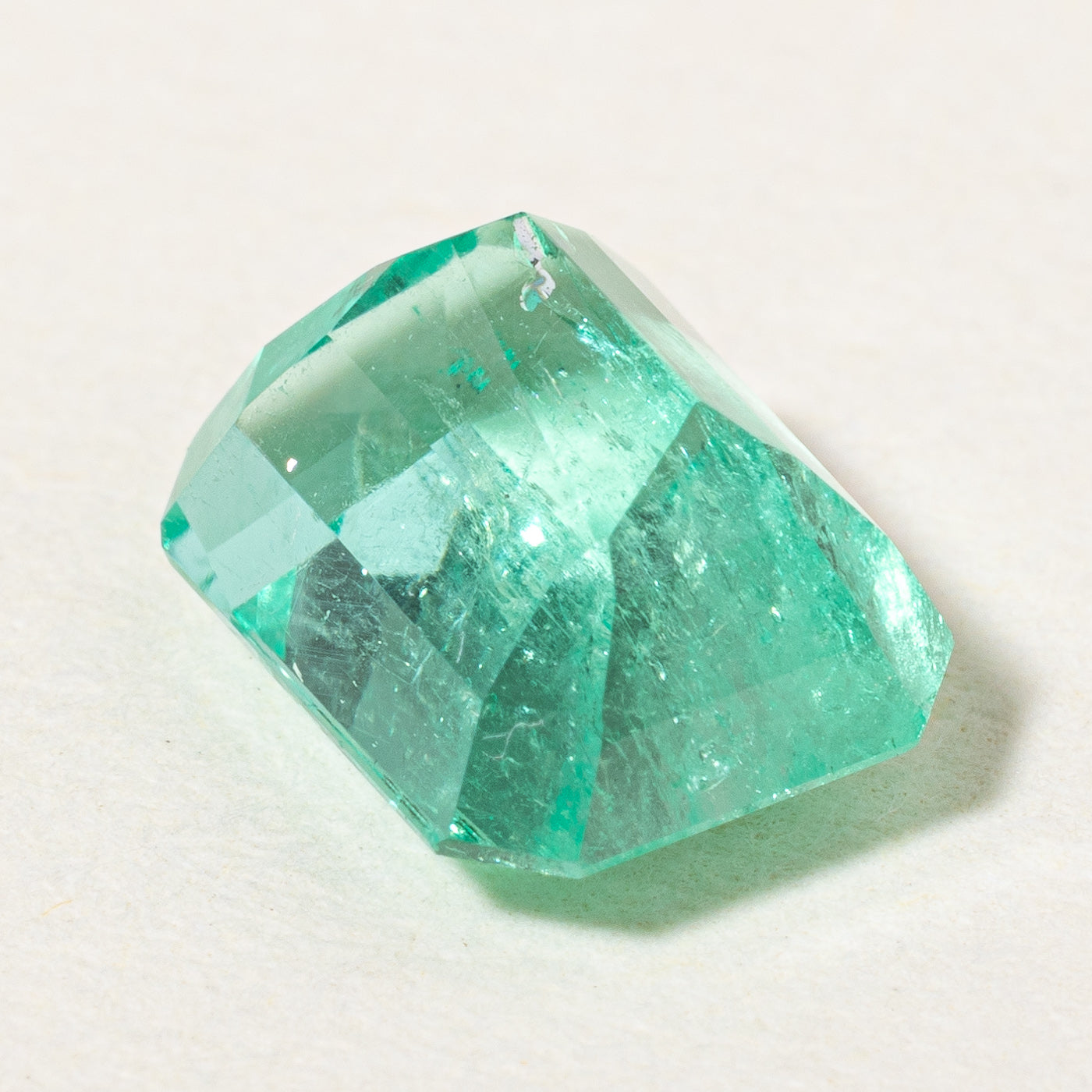 1.85ct Natural Colombian Emerald Gemstone - Loose Rectangular Cut with Beveled Corners for Jewelry Making & Engagement Rings