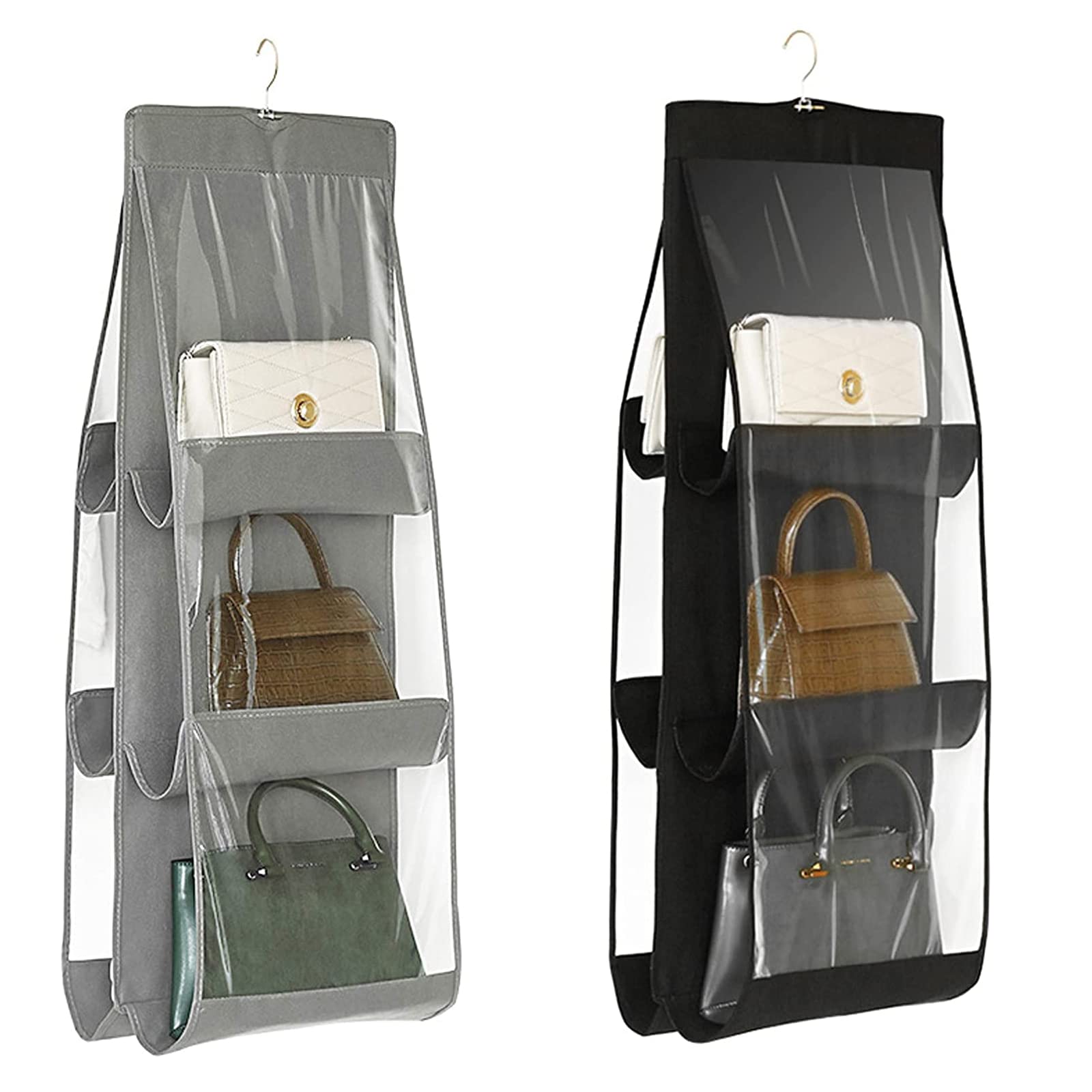 ST-BEST-P Hanging Handbag Organizer - Dustproof Purse Storage Holder for Closet & Wardrobe - Perfect for Bedroom, Dorm, and Travel Organization