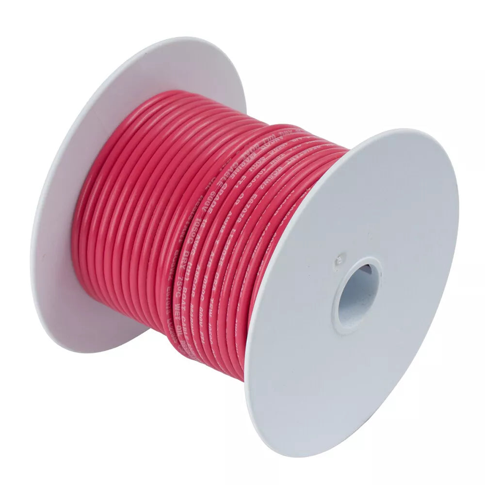 Premium Ancor Red 4 AWG Tinned Copper Marine Battery Cable - 50 Feet - Heavy Duty Power Wire for Boats, RVs, Solar Systems & Automotive Applications