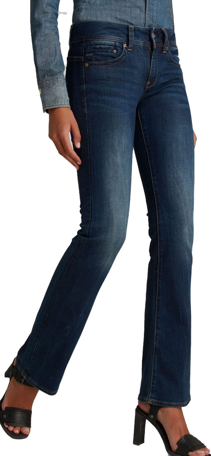 G-Star Midge Saddle Mid Bootleg 30 - Women's High Waist Denim Jeans for Casual Wear & Everyday Outfits