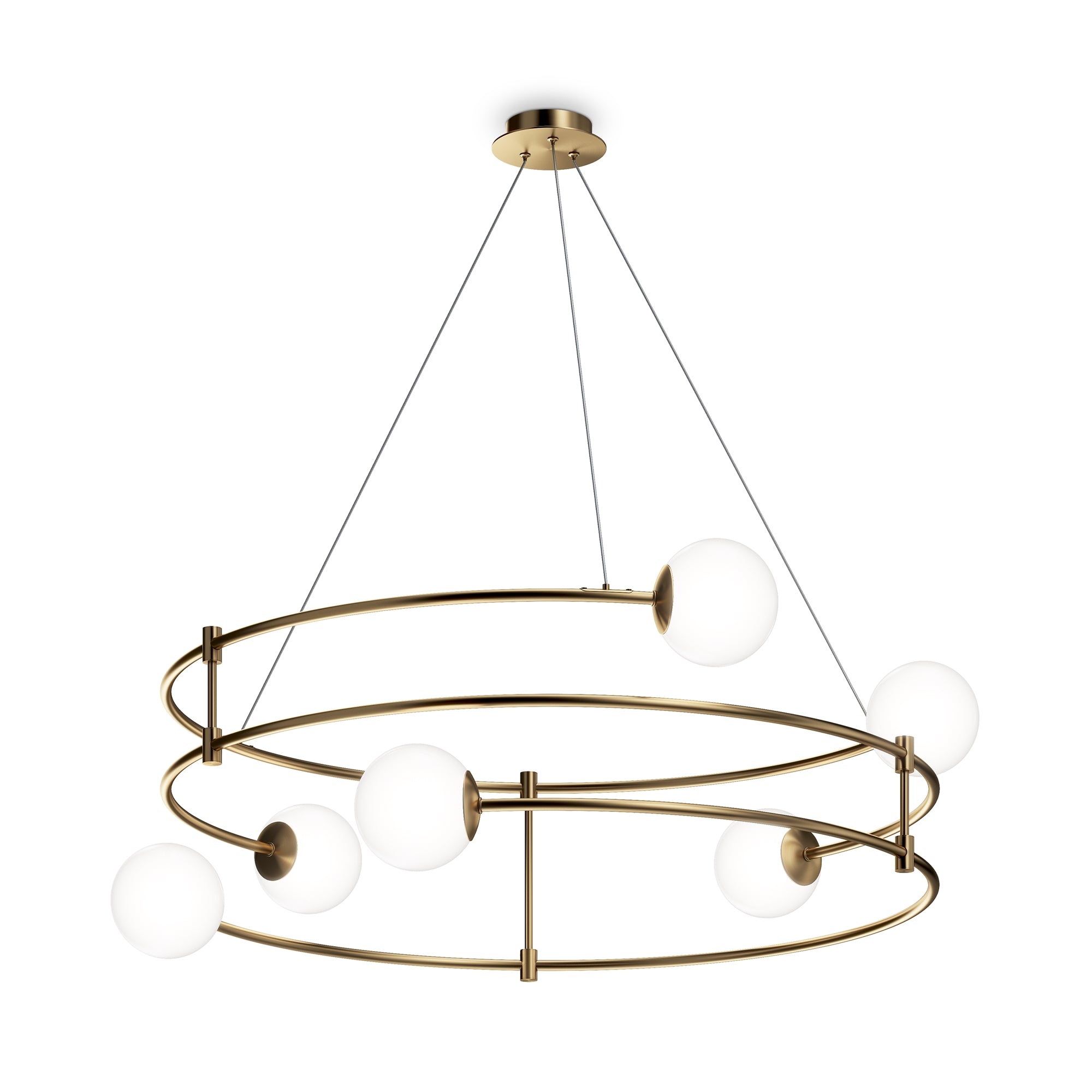 4/6Lt Gold & Black Finish Balance Center Light - Perfect for Dining Rooms, Living Rooms, and Bedroom Ceiling Lighting