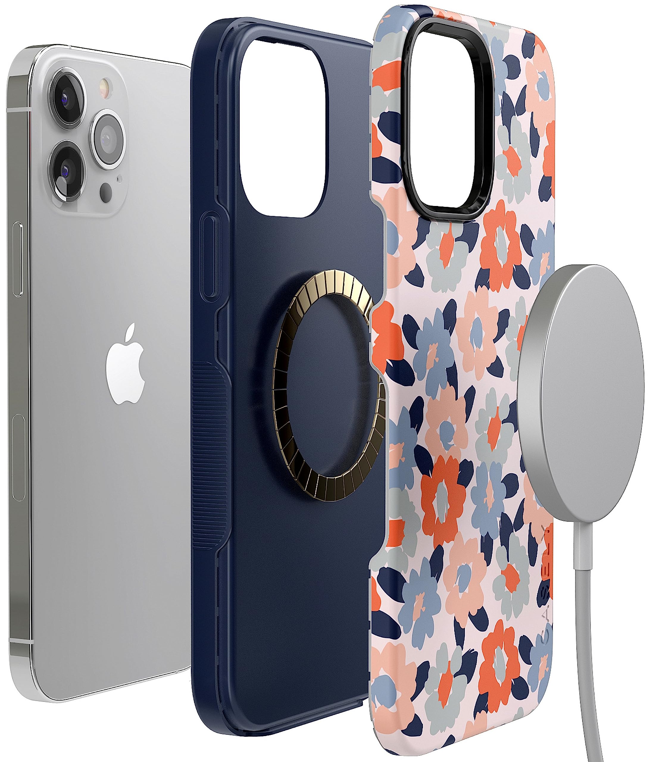 Casely iPhone 13 Pro Max Case with MagSafe - Pastel Floral Design & Field of Flowers Pattern | Slim Protective Cover for iPhone 13 Pro Max | Perfect for Everyday Use, Work & Travel