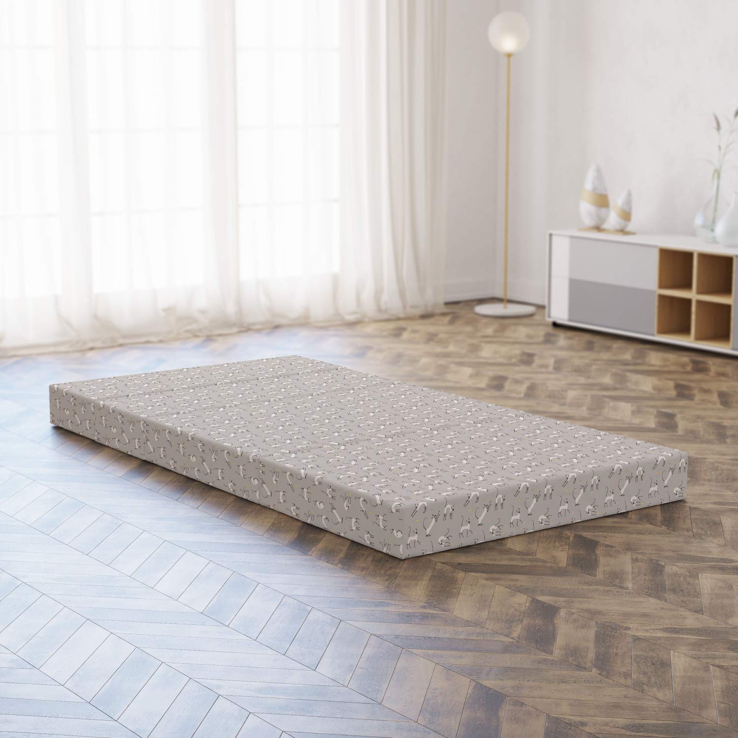 Ambesonne Asian Foldable Mattress for Cats & Kittens - 74.8